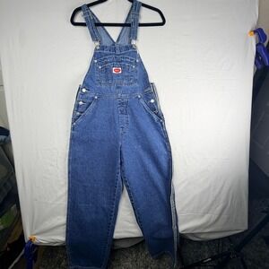 Vintage Revolt Clothing Co Denim Overalls Medium Wash Striped Side Tape Mens L